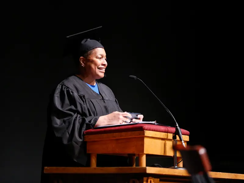 Woman at graduation
