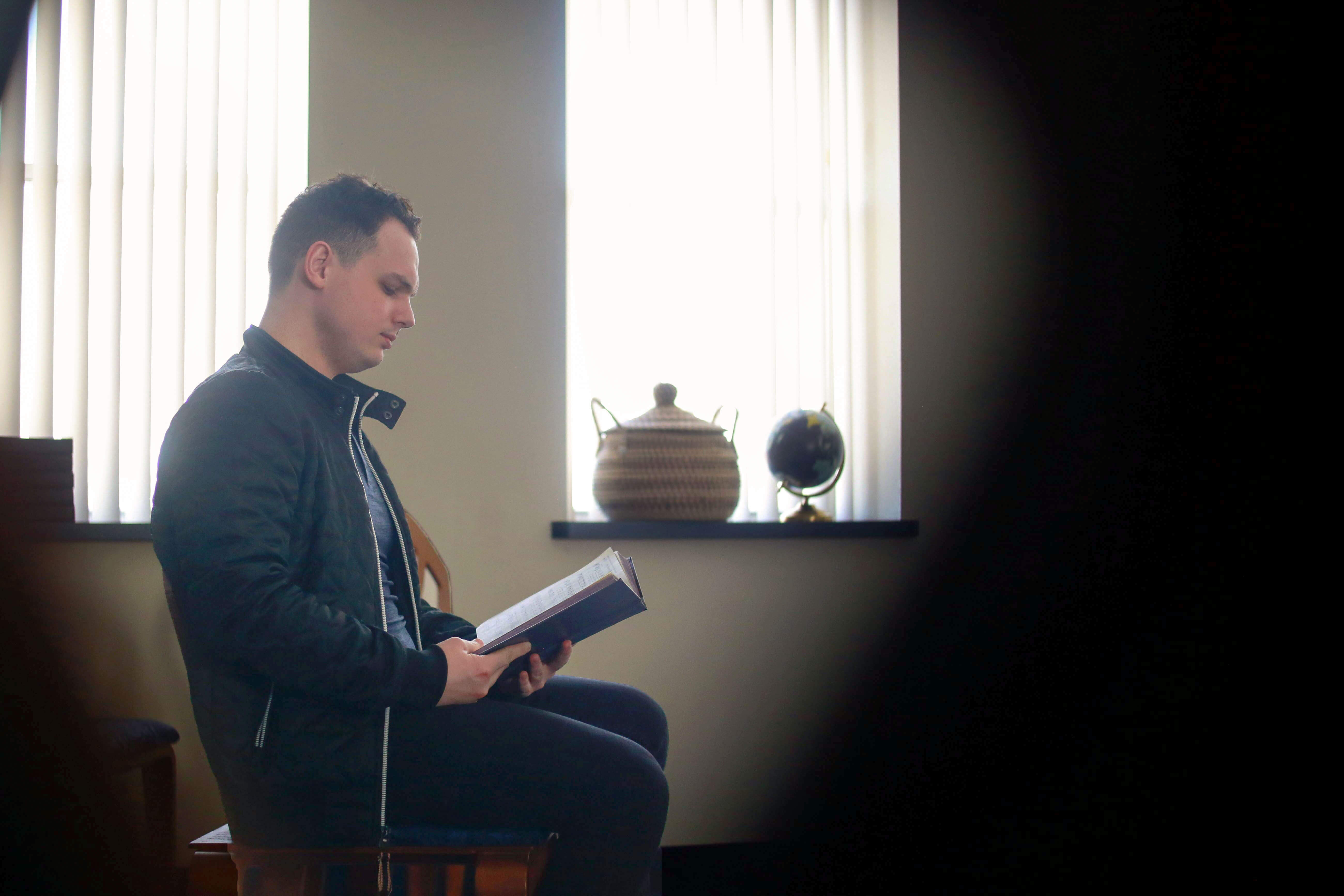 Student Reading the Bible