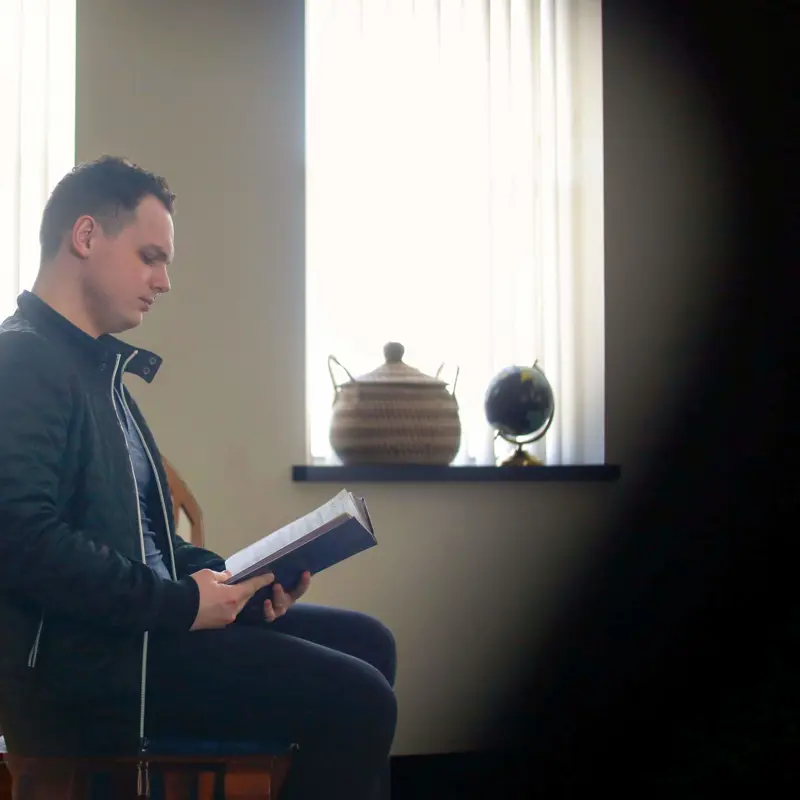 Student Reading the Bible