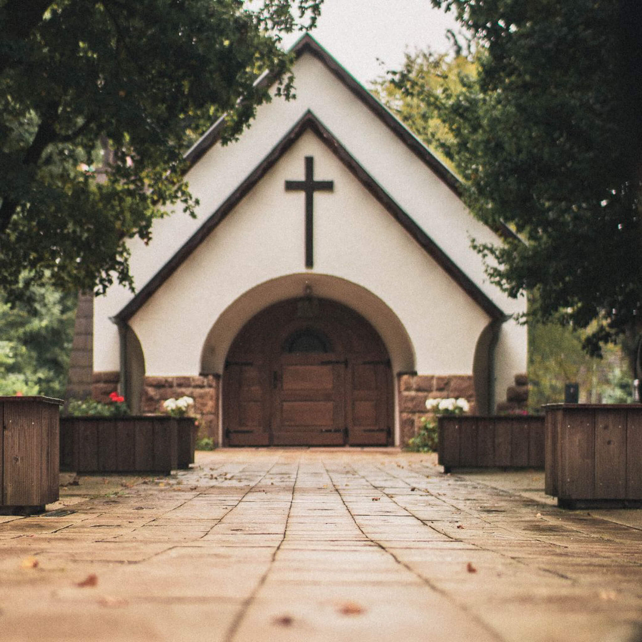 front view of church