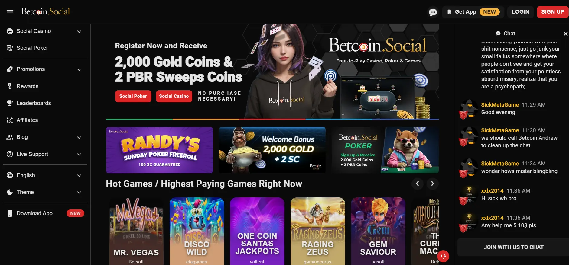 Betcoin.social Casino Review | US Crypto Sweepstakes Casino