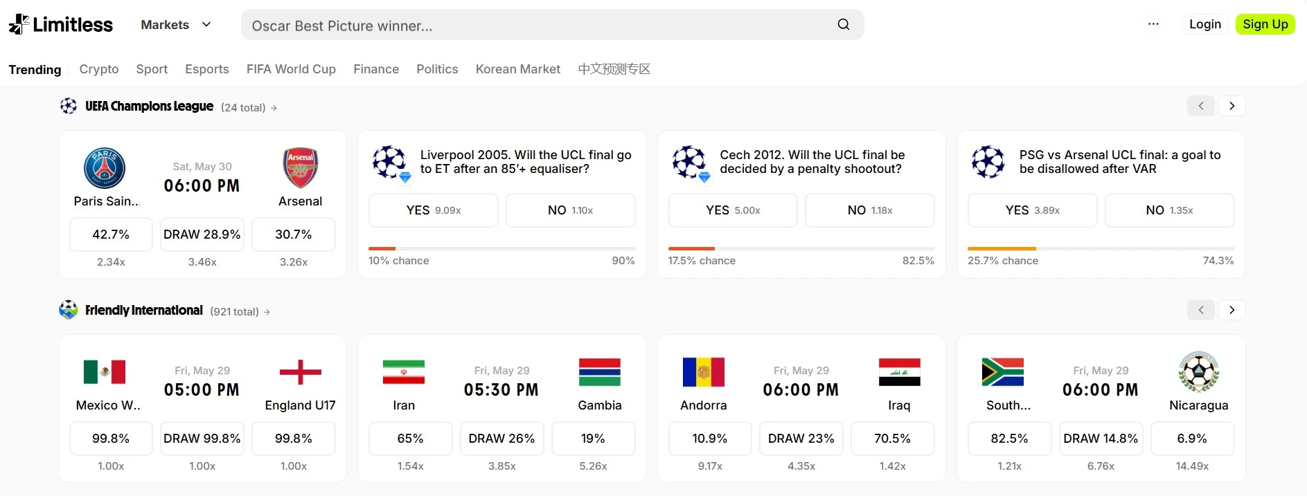 Limitless Exchange UMG